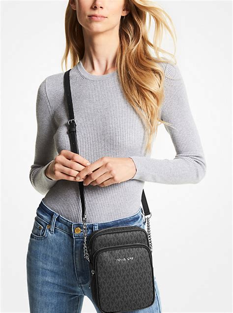 michael kors jet set travel medium logo smartphone crossbody bag|michael kors crossbody bag sale.